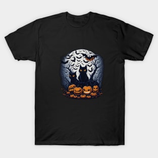 Helloween black cat T-Shirt